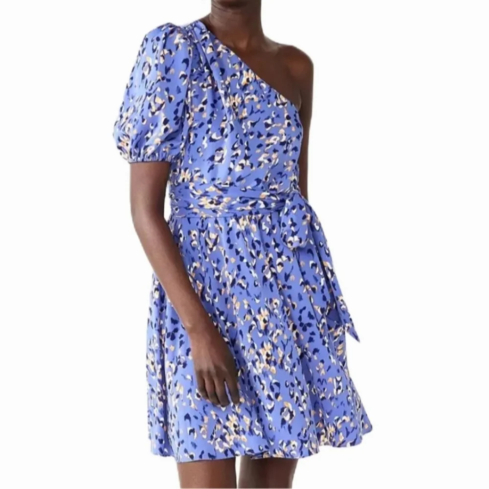Nine West Blue One Shoulder Dress - Picture 1 of 6